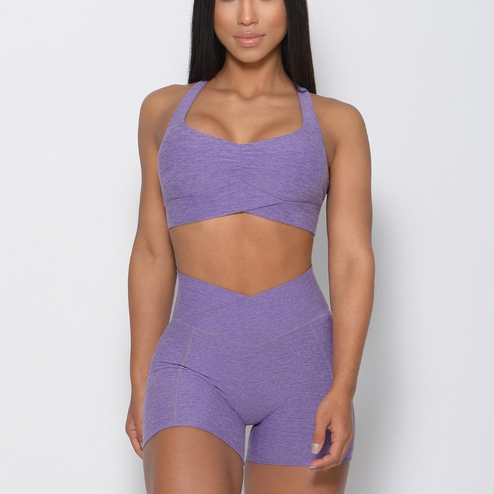 BOMBSHELL SPORTSWEAR ANGEL SPORTS BRA VIOLET MED